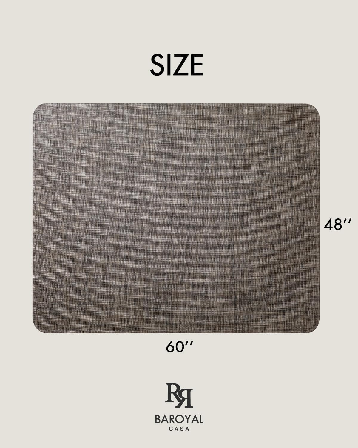 Baroyal Office Chair Mat for Hardwood Floor, Anti-Slip PVC, 48 x 60 Inch - Image 2