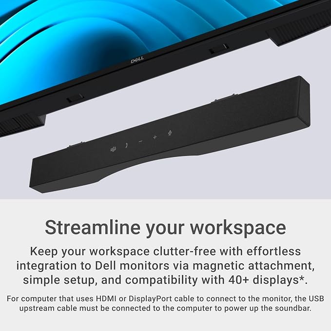Dell Pro Premium Conferencing Soundbar SB725, LED Status Indicator | Microsoft Teams Certified, Zoom Certified, End Call Volume Controls, 3 Year Warranty - Image 5