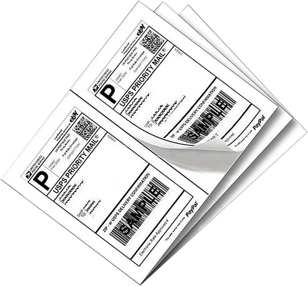1600 Half Sheet Laser/Ink Jet Shipping Labels Mailing Blank White Labels by SJPACK