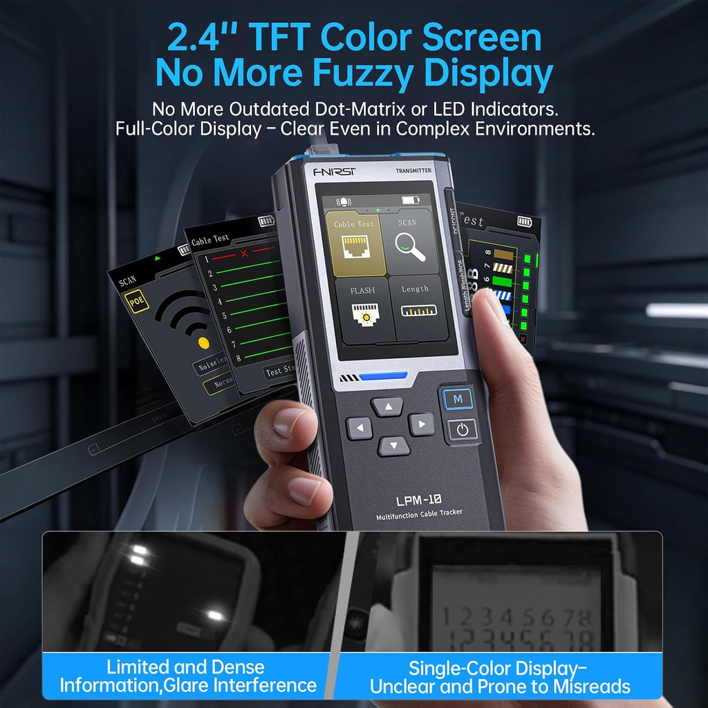 Upgraded FNRSI LPM-10A Network Cable Tester Kit, for CAT5 CAT6 RJ11 RJ45 - Image 3
