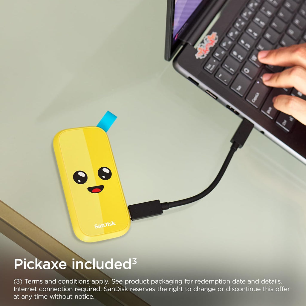Sandisk 2TB Portable SSD, Up to 800MB/s Read Speeds, Fortnite Peely Edition - Image 4