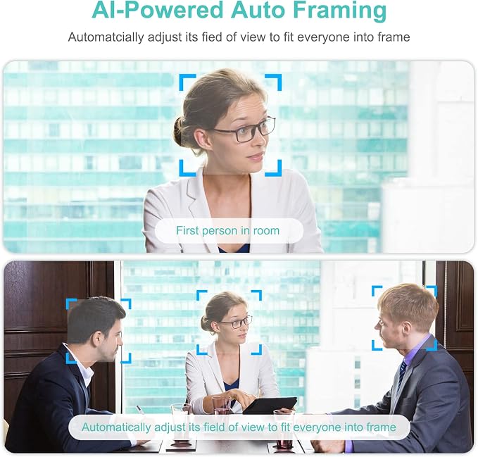4K Pro Audio and Video Conference Room Camera with Remote Control for Windows TV, AI-Powered HD Webcam with Microphone & Speaker for Desktop Computer/PC/Monitor/Laptop/Teams/Zoom/Skype - Image 4