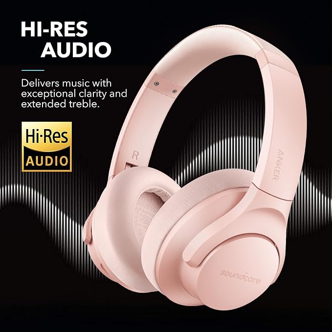 Soundcore Anker Life Q20 Hybrid Active Noise Cancelling Headphones, Wireless Over Ear Bluetooth Headphones, 60H Playtime, Hi-Res Audio, Deep Bass, Foam Ear Cups, Travel, Office, USB-C Charging - Image 4