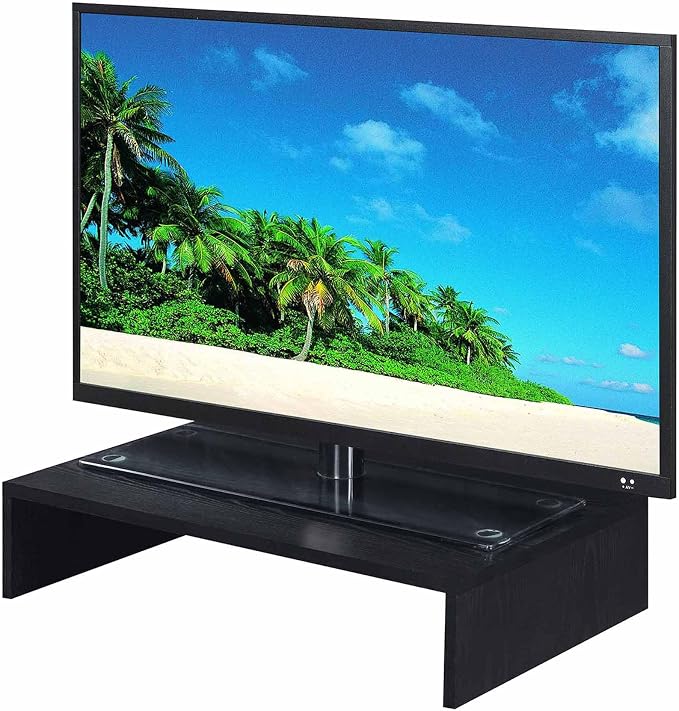 Convenience Concepts 121041CH Designs2Go Small TV/Monitor Riser for TVs up to 26" Small TV/Monitor Riser Small, Black - Image 3