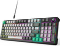 MOFII AK96 Mechanical Gaming Keyboard, Full Keys LED Backlit Programmable, Plug and Play USB A/C Wired Computer Custom Keyboard with Sound/Light Control Knob for Win/Mac - Gray & Black by MOFII