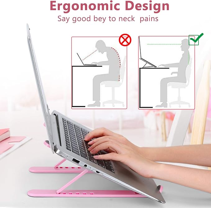 Portable Laptop Stand, Adjustable Laptop Holder Riser Computer Stand for Desk Notebook Stand Mount - Image 3