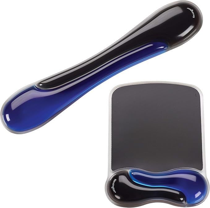 Kensington Duo Gel Mouse & Keyboard Wrist Rest Bundle Set, Ergonomic Keyboard & Mouse Pad with Wrist Support, Keyboard_Wrist Rest, Cooling Gel, Non-Skid Backing, Blue K52920WW (Pack of 6) by Unknown
