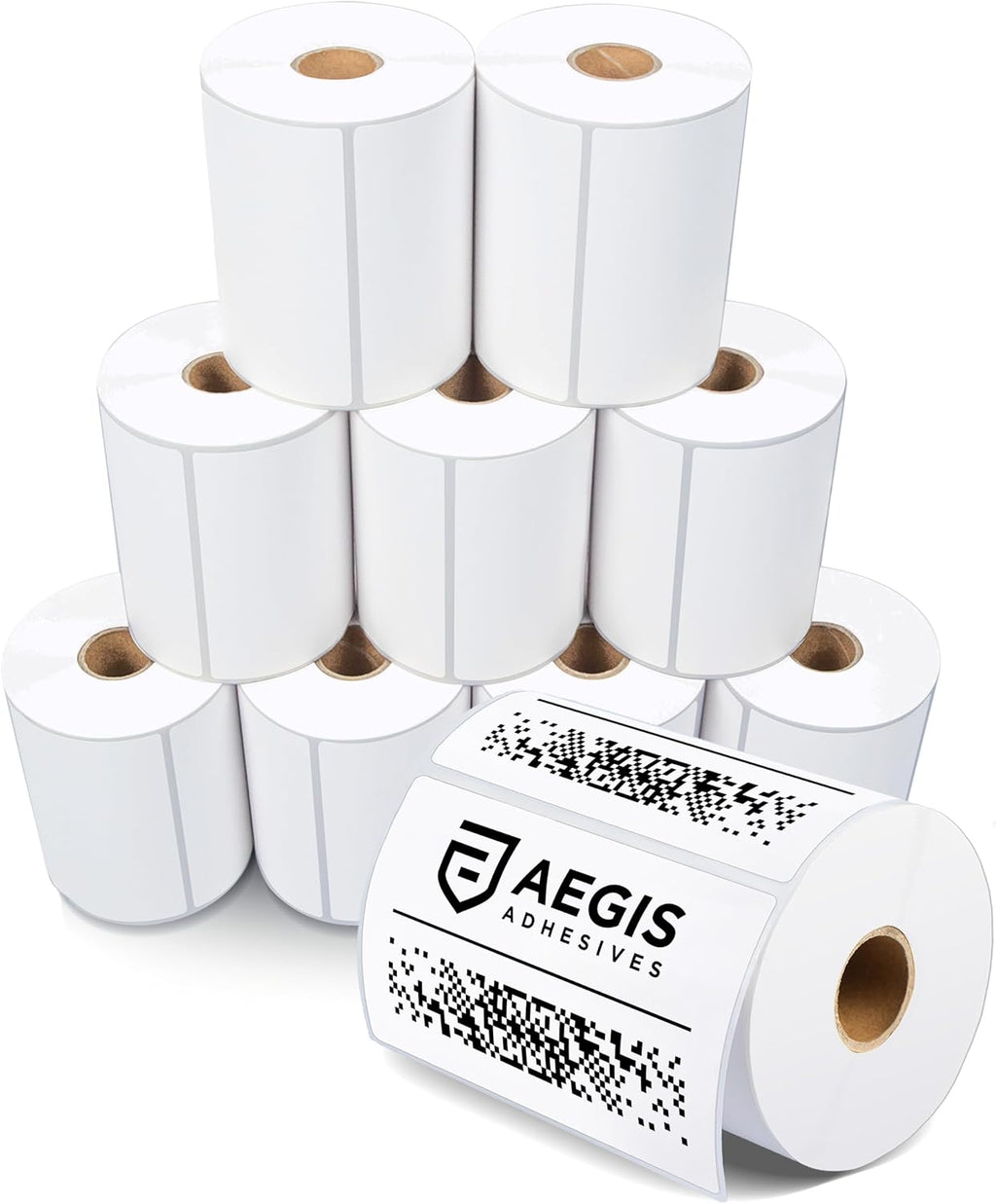 4" X 2.5" Direct Thermal Labels (5750 Count, 10 Rolls) by Aegis Adhesives