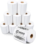 4" X 2.5" Direct Thermal Labels (5750 Count, 10 Rolls) by Aegis Adhesives