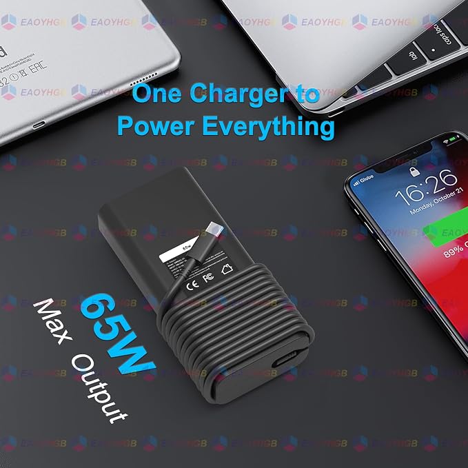65W USB Type C Laptop Charger Compatible with Dell Latitude 5440 5540 5450 | 5420 7420 5520 E5440 E5430 5320 7440 5430 5530 7430 7450 XPS 13 Power Cord, Chromebook 3100 2in1 Computer AC Adapter - Image 7