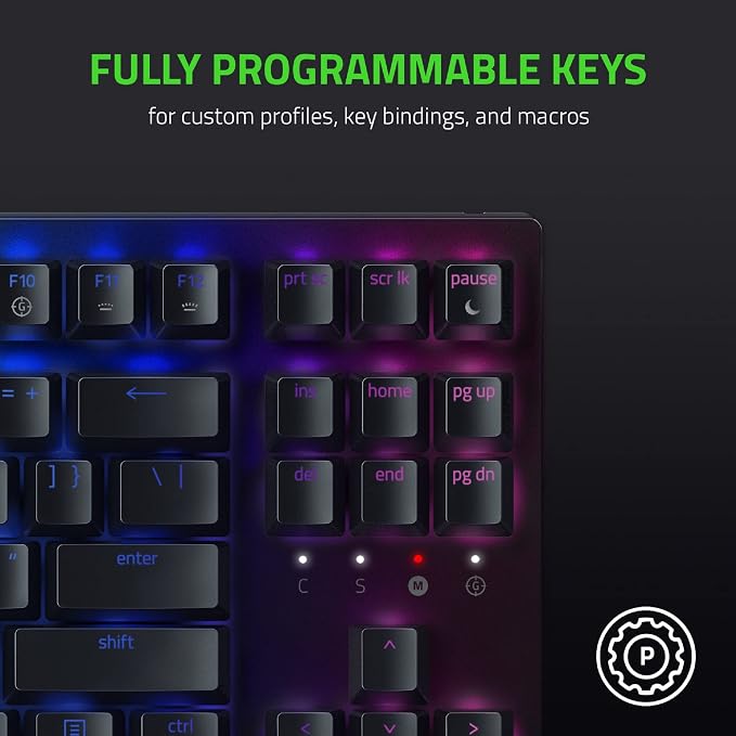 Razer BlackWidow V3 Tenkeyless TKL Mechanical Gaming Keyboard: Green Mechanical Switches - Tactile & Clicky - Chroma RGB Lighting - Compact Form Factor - Programmable Macros - Image 6