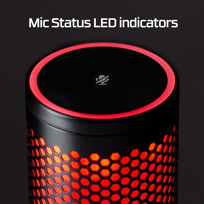 HyperX Quadcast 2 Frost – USB Microphone for Gaming, Streaming and Podcasting, with On-Board Controls, LED Lighting, Removable Shock Mount - Image 7