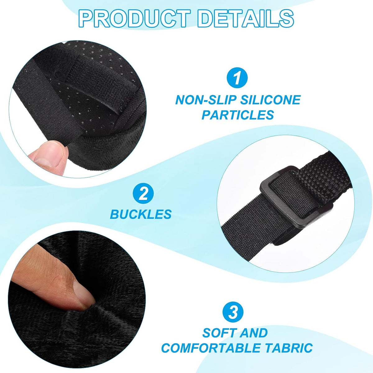 PATIKIL Office Chair Arm Pads, 2 pcs Office Chair Arm Cover, Black - Image 3