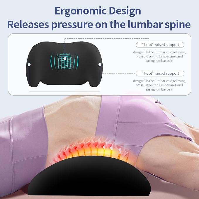 Lumbar Support Pillow for Office Chair, Memory Foam Car Back Cushion | Lumbar Pillow Lower Back with Adjustable Straps, Ergonomic Chair Back Pillow for Office, Car, Gaming Chairs and Bed - Image 5