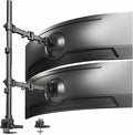 VIVO Dual Ultra-Wide Monitor Extra Tall Desk Mount for up to 49 inch Ultrawides, Clamp-on Adjustable Stand Holds 44 lbs per Screen, VESA up to 100x100mm, Black, STAND-V120T by Unknown