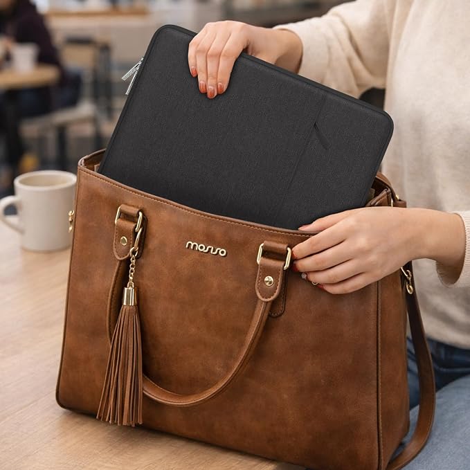 MOSISO Laptop Case 12.3 inch, 11-11.6 inch Laptop Sleeve Bag with Pocket | Compatible with MacBook Air 11.6, Acer HP Dell Lenovo Samsung, Surface Pro, Polyester Vertical Computer Bag, Black - Image 6