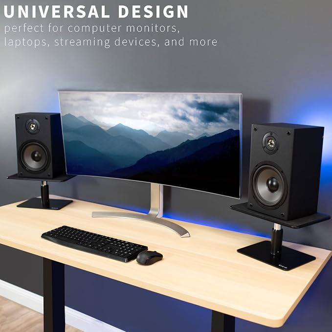 VIVO Universal Height Adjustable Ergonomic Computer Monitor and Laptop Riser Tabletop Desk Stand, Black, STAND-V000SB - Image 5