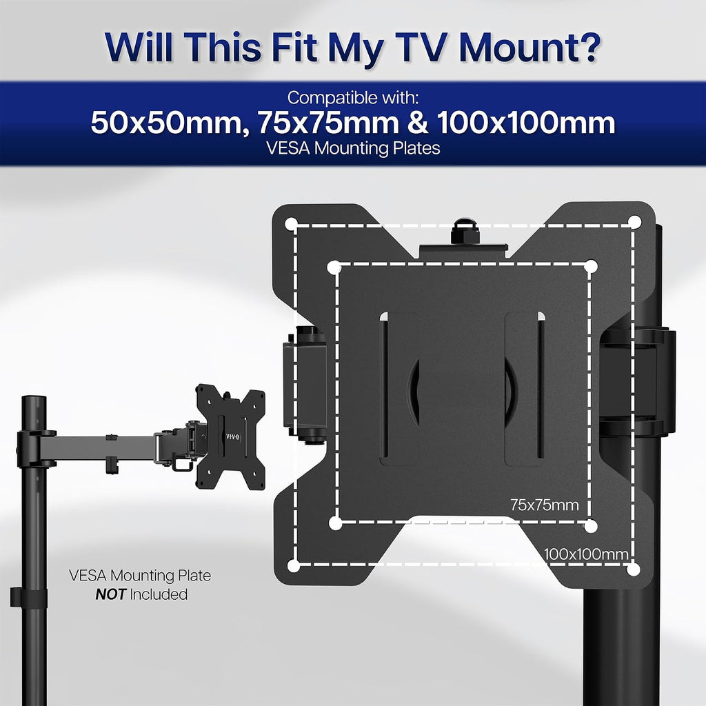 VIVO Black VESA Monitor & TV Mount Adapter, 23-42 in Screens, MOUNT-AD2X2 - Image 4