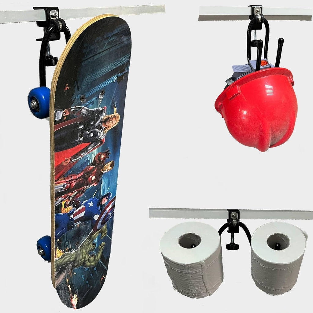 AUXPhome 2/PK Portable Desk Mount Hanger, Strong Table Hanger Hooks for Backpack, Hard hat, Cords,Bags,Mug,Towels, Shoes, Toys, Umbrella, Cap,Headphone,Purse,Handbag,etc for Table Desk, Under Counter - Image 5