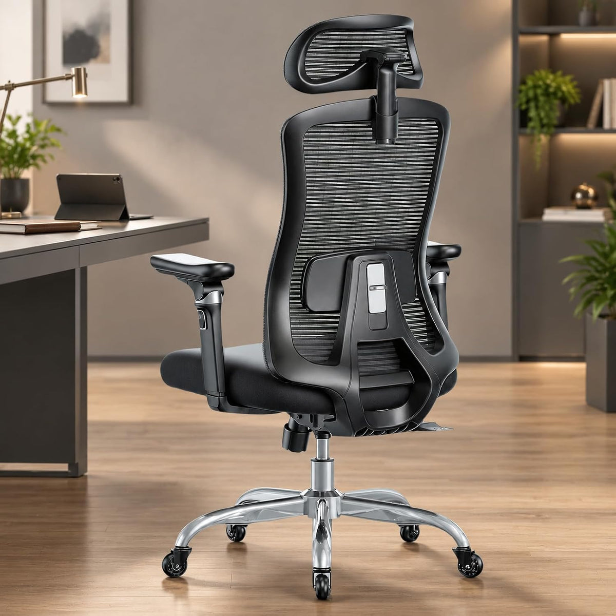 Marsail Big and Tall Ergonomic Office Chair with 6D Armrests, 3D Adjustable Headrest, Sliding Seat, Lumbar Support, 4-Position Tilt Lock, Height Adjustable, 330 lbs Capacity by Marsail