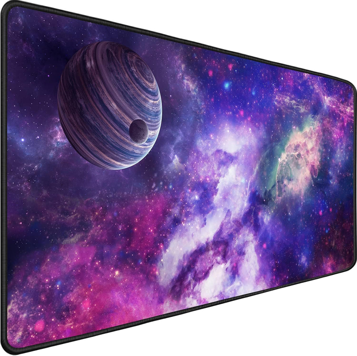 Large Extended Gaming Mouse Pad, Long Mouse Pads, Extra Large Big Mouse Pad with Stitched Edge, XXL Non-Slip Computer Computer Keyboard Mat for Gamer/Desktop/Office/Home, Galaxy by TEDNETGO