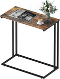 C-Shaped Side Table, Metal Double Frame End Table for Living Room Bedroom by CAMOAT