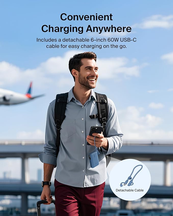 Belkin 10000mAh 20W Slim Power Bank, Digital Display, 2 USB C Ports | Fast Charging Battery Pack, iPhone 17, Air, Pro, Samsung Galaxy S25, Pixel 10, iPad, Charge 2 Devices - Image 5
