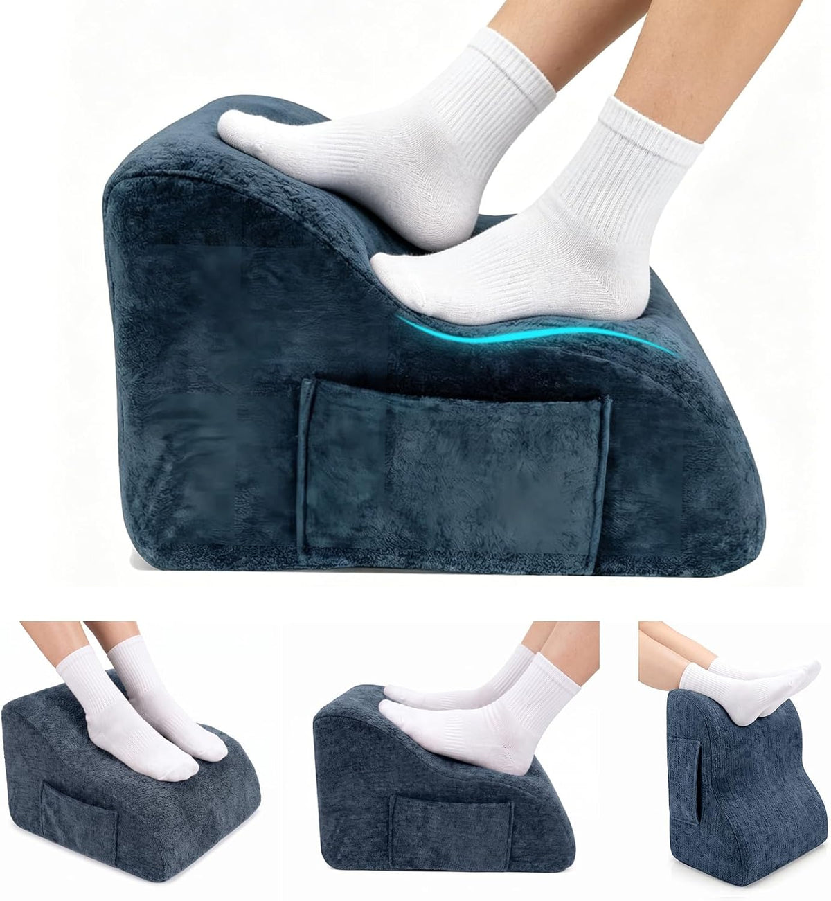 Foot Rest for Under Desk at Work, Ergonomic Under Desk Footrest with Washable Cover, Fit for Office Chair Gaming Chair and Sofa,Leg Elevation Pillow,Supports Posture by jessie