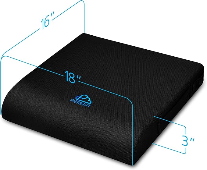 Premium Large Gel Seat Cushion, Memory Foam Seat Cushion for Recliner, Wheelchair, Office Chair, Car, Floor, Dining Chair, Sciatica, Coccyx, Back Pain & Pressure Sore Relief, Design with Ventilation - Image 3