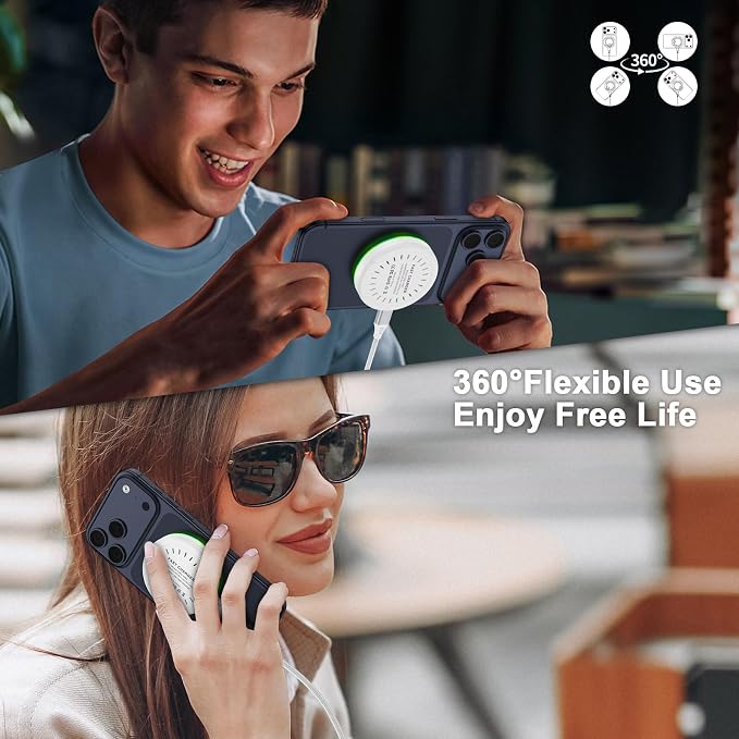 Magnetic Wireless Charger Fast Charging for Moto G Stylus (2026 2025 2024) | Portable Wireless Charger for Mag-safe Charger for Moto Edge (2025 2024 2023 2022) Edge 60 50 Neo razr Samsung S26 Ultra S25 - Image 9