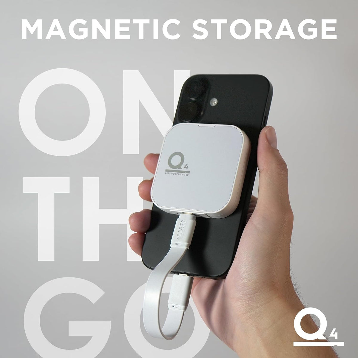 DATO Magnetic External SSD 2TB, External Solid State Drive Portable SSD USB 4.0 Gen 3x2, up to 4000/3600 MB/s, Type-C 4K ProRes HDR Record, Compatible with iPhone 15&16 Pro Max - ARES Q4 Series - Image 3