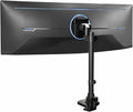 VIVO Clamp-on Single Ultra Wide Monitor Desk Mount, Low Profile Heavy Duty Adjustable Stand for 1 Ultrawide Screen up to 57 inches, 59.4 lbs Capacity, Black, STAND-V157C by Unknown