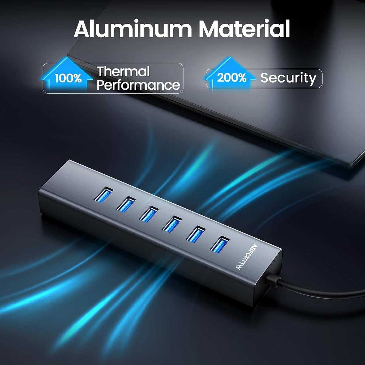 4FT USB to Ethernet Adapter with 1Gbps Ethernet & 6 USB 3.0 Port - Image 7