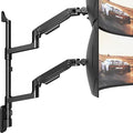 ARES WING Dual Monitor Wall Mount for 17-49 Inch Ultrawide Screens, Black | Heavy Duty Wall Mount Monitor Arm Holds 44 lbs Each, Fully Adjustable Gas Spring Monitor Arm, 75x75/100x100 VESA Mount by ARESWING