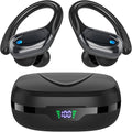 HAOYUYAN Wireless Earbuds, Sports Bluetooth Headphones, 80Hrs Playtime Ear Buds with LED Power Display, Noise Canceling Headset（Space Black） by HAOYUYAN