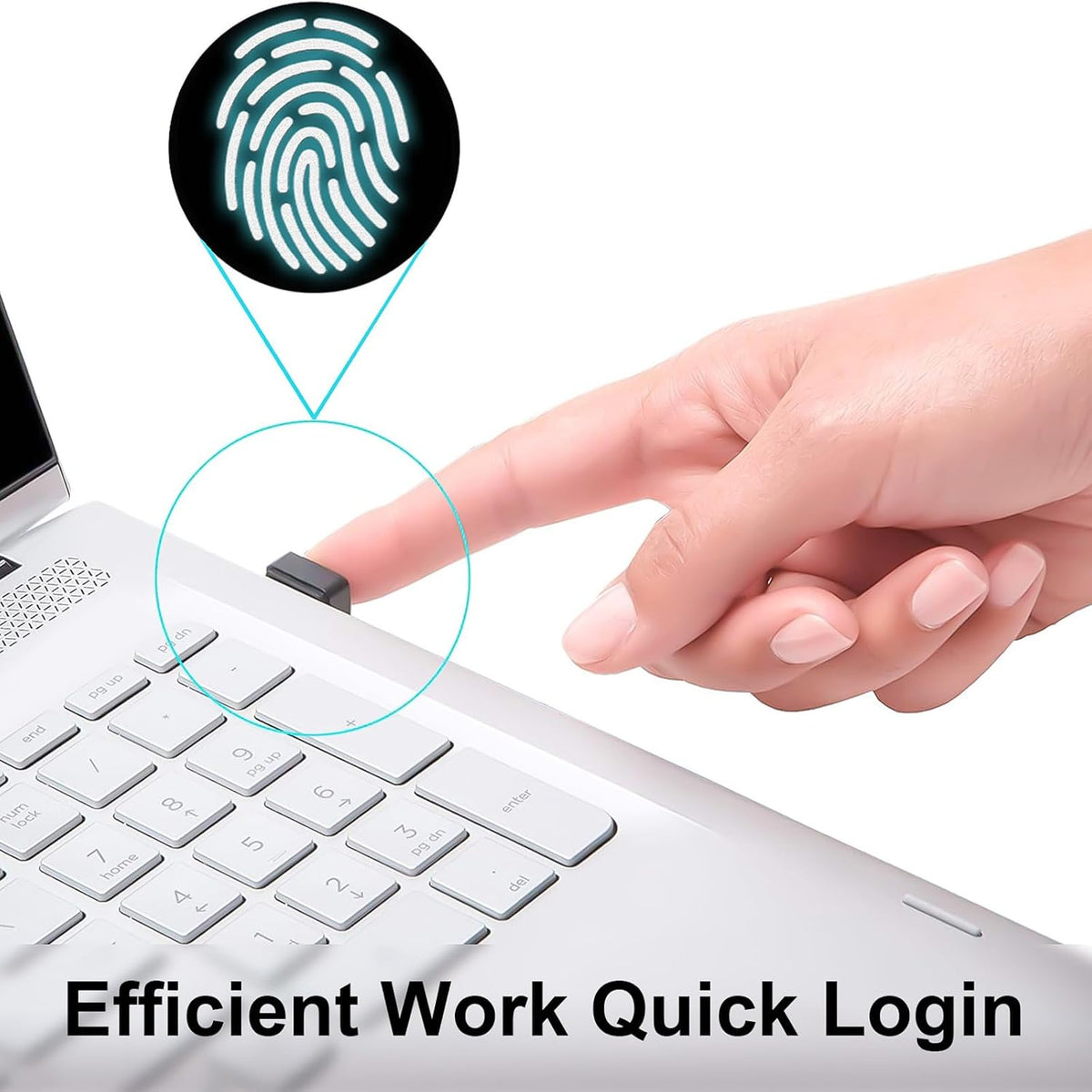 Fingerprint Reader,USB Fingerprint Key Reader Advanced Security Access Window Hello Fingerprint Reader for Windows10/11 Laptops Computer - Image 4