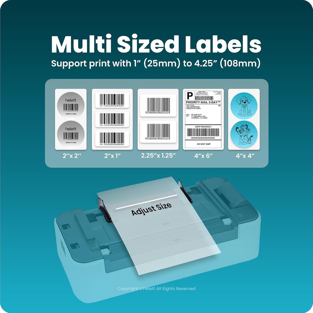 RapidLabel Lite Thermal Shipping Label Printer | 4x6 Label Printer for Shipping Packages | Small Business|USB Direct Thermal Barcode Label Maker|203 DPI|Windows, Mac, Linux Compatible|White - Image 4