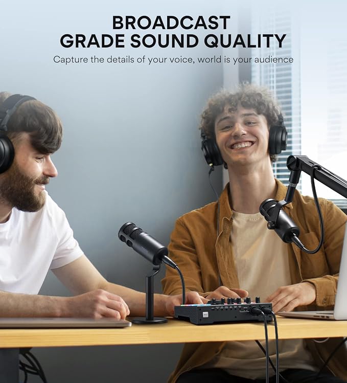 MAONO PD100 XLR Podcast Microphone, Cardioid Studio Dynamic Metal Desk Mic | Compatible with Audio Interface, Audio Mixer, Sound Card for Vocal Recording, Streaming, Voiceover, Music, Content Creation - Image 3