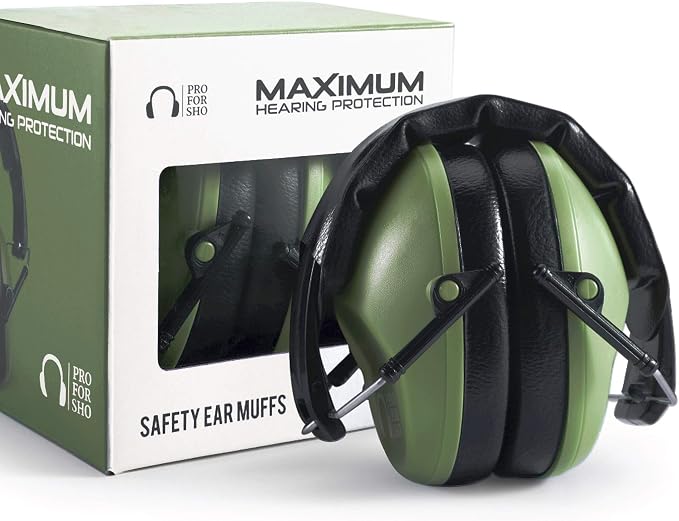 Pro For Sho 34dB NRR Hearing Protection Ear Muffs – Highest NRR Compact Design Ear Protection for Loud Events & Sensory Use by ProForSho