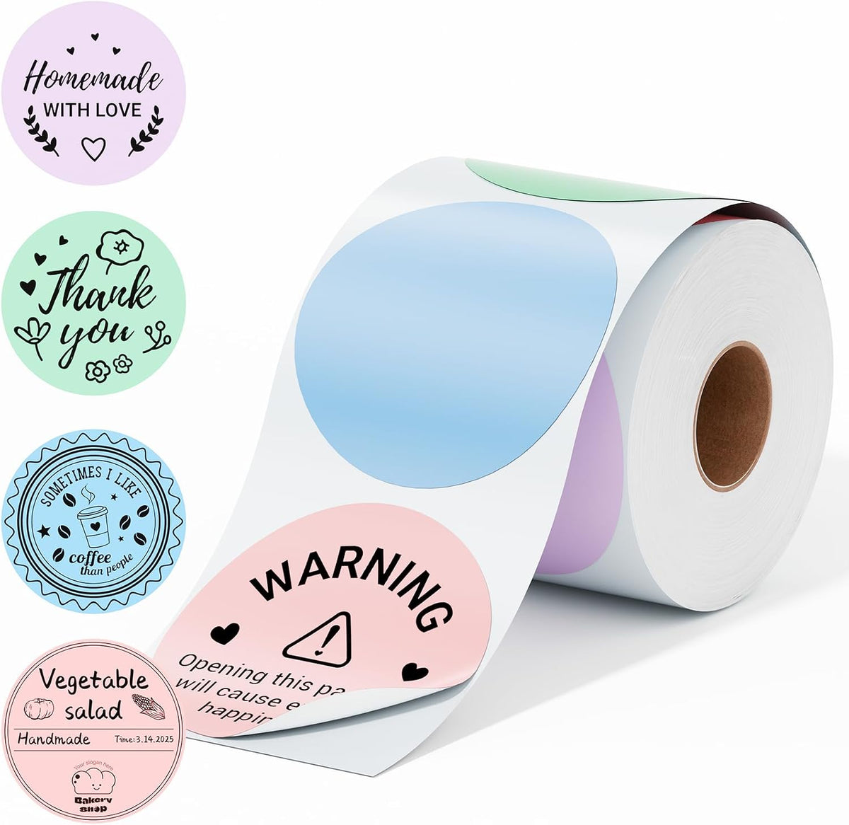 400PCS Circle Thermal Labels, Waterproof Round Stickers by Omezizy