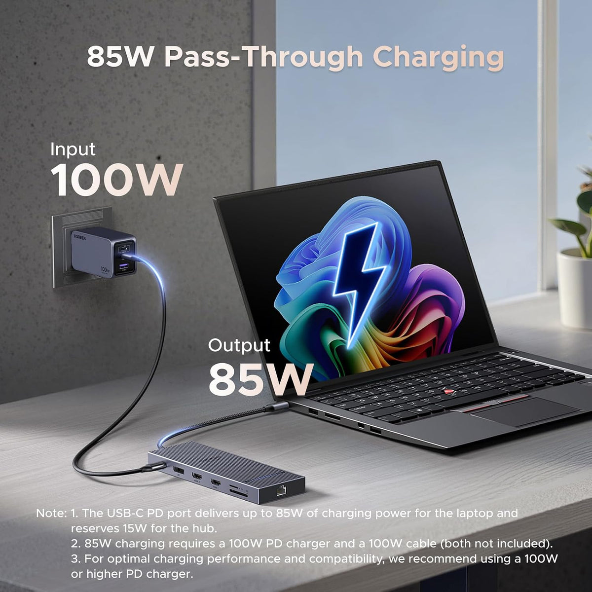 UGREEN USB C Docking Station Triple Monitor 4K, 12-in-1 Dock with 2xHDMI+DP - Image 6