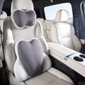 Lumbar Support with Car headrest Back Pillow for Chairs Headrest Pillow for Car Ergonomic Ultrathick Memory Foam Back Pillow for Office Chair (Beige Grey) by FLORICH