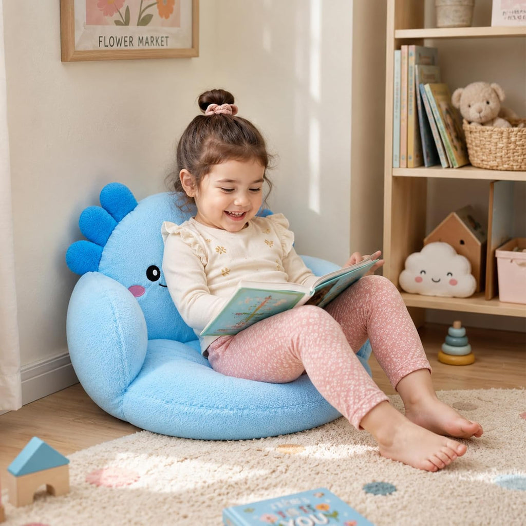 Axolotl Kawaii Cushion Chair Comfy Cartoon Plush Seat Cushion Axolotl Chair - Image 5