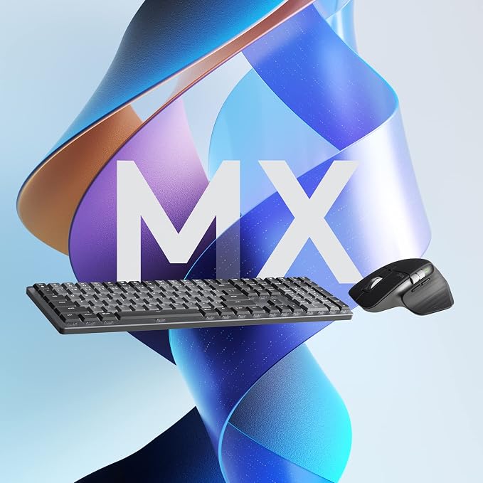 Logitech MX Mechanical Full-Size Illuminated Wireless Keyboard, Tactile Quiet, and MX Master 3S Performance Wireless Bluetooth Mouse Bundle, macOS, Windows, Linux, iOS, Android - Image 7