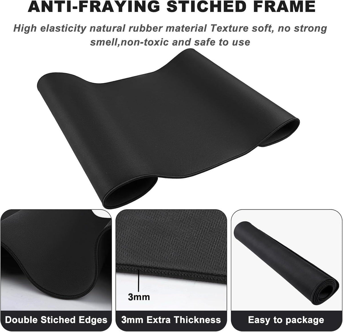 35.4 x 15.7 Inch Waterproof Fabric Desk Pad Large Mouse Pad Office Game - Image 3