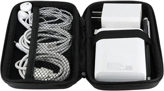 iMangoo Travel Essential Electronics Organizer Charger Case Carrying Pouch | 6.5x3.2x1" Power Bank Tech Accessories Protective Storage Shockproof Portable Purse Men Women School Office Trips Must Have - Image 5