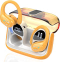 Wireless Earbuds 75H Bluetooth 5.4 Sport Headphones with Earhooks, Yellow | IPX7 Waterproof In-ear Buds Feature ENC Noise Cancelling Mic & Deep Bass. Stereo Sound Device for Gym Running Workout by Aptkdoe