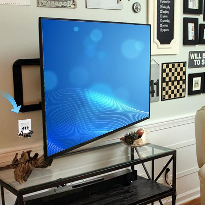 in Wall Cable Management Kit - TV Cord Hider for Wall Mounted TV, Includes 6ft TV Cable Extension and 2 Pack Cable Management Kit Hides TV Wires Behind the Wall - White (2 Pack) | Includes 6ft TV Cable Extension and 2 Pack Cable Management Kit Hides TV... - Image 6