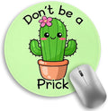 Funny Cute Work Mouse Pad, Small Round Mousepad for Desk, Laptop | Mini Travel Wireless Mice Pad for Computer, Office Accessories, Coworker Gifts, 8.6 x 8.6 inch by Lebrocoli