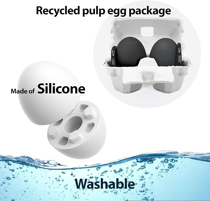 Portable Egg Keyring Style Anti-Slip Silicone Laptop & Pad Stand 2set(4pcs) - Ergonomic Viewing, Typing, Drawing, Cooling Foot/White Yellow (gray+gray) - Image 4